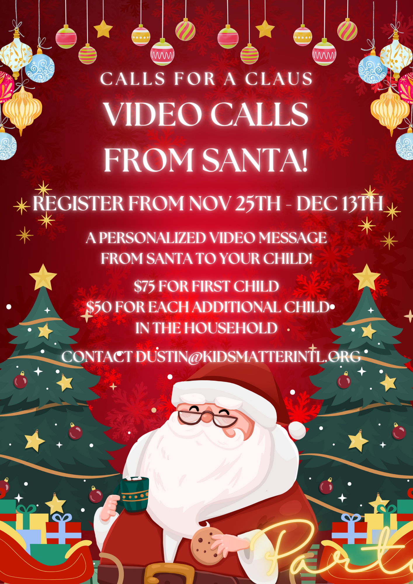 Calls For A Cause. Video calls from Santa