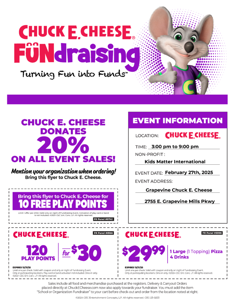 Chuck E Cheese Fundraising