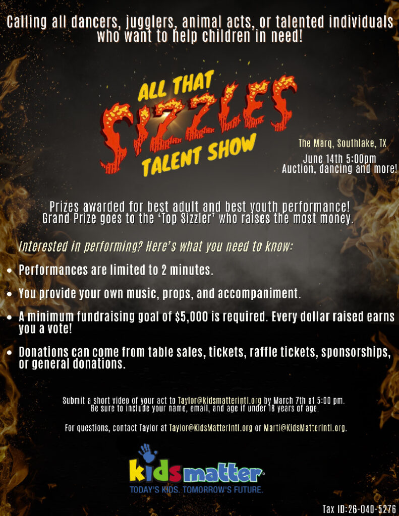 All That Sizzles Talent Show Flyer